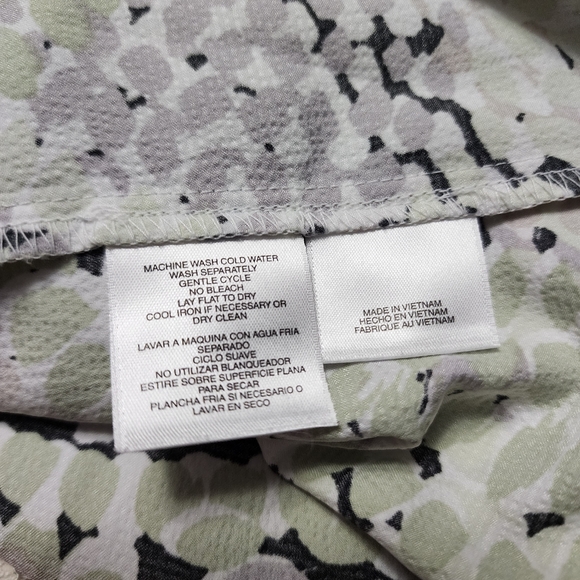 Kasper Celadon Mosaic Print Shell Size Small - Picture 7 of 9